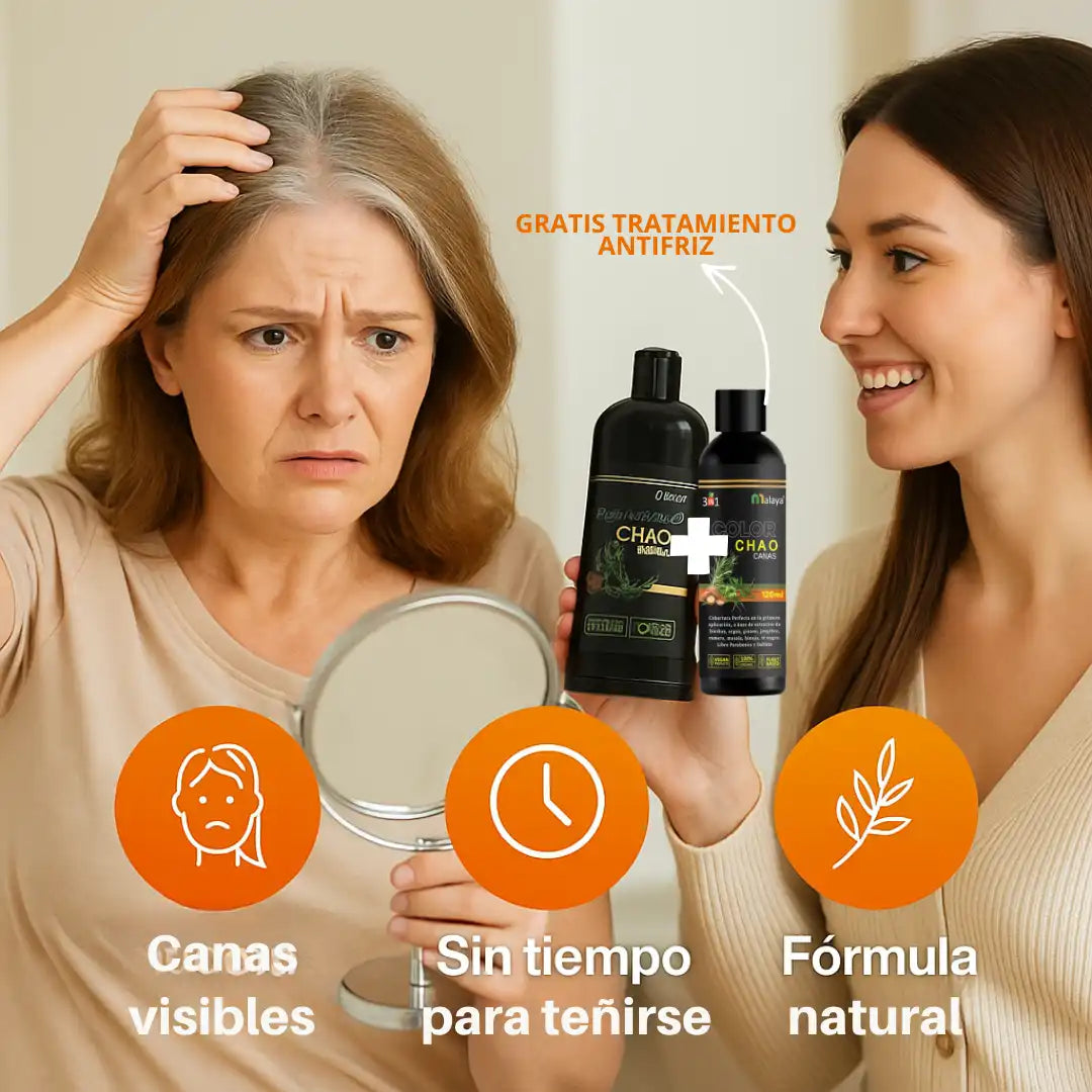 ByeGray™ | Shampoo Chao Canas, Cobertura Natural y Duradera en Minutos.