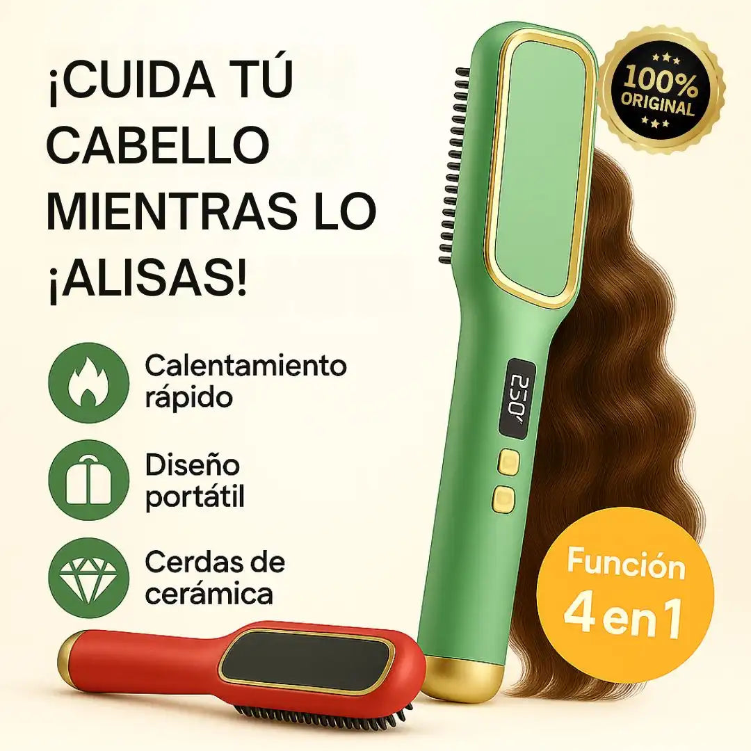 TymoRight™ | Cepillo Alisador de Cabello Portátil ✨ Cabello liso y brillante en solo minutos