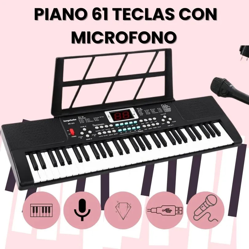 Sound Star61: Piano Multifuncional + Micrófono - oferta Black Friday