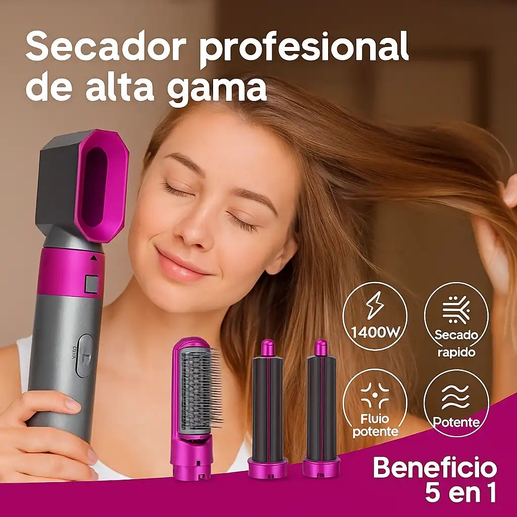 StylePro™ | Cepillo Secador 5 en 1 – Peina, alisa y da volumen en minutos