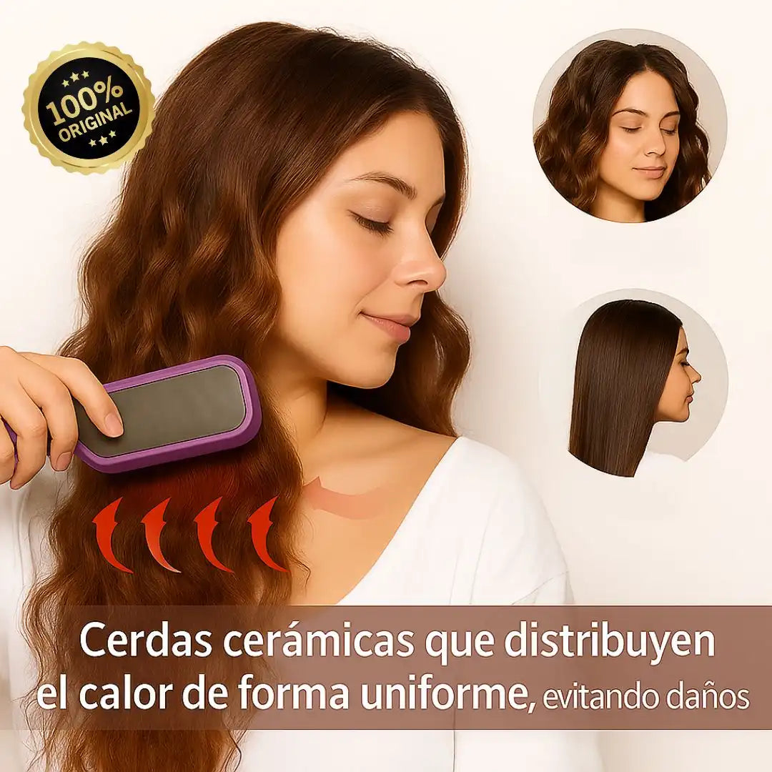 TymoRight™ | Cepillo Alisador de Cabello Portátil ✨ Cabello liso y brillante en solo minutos