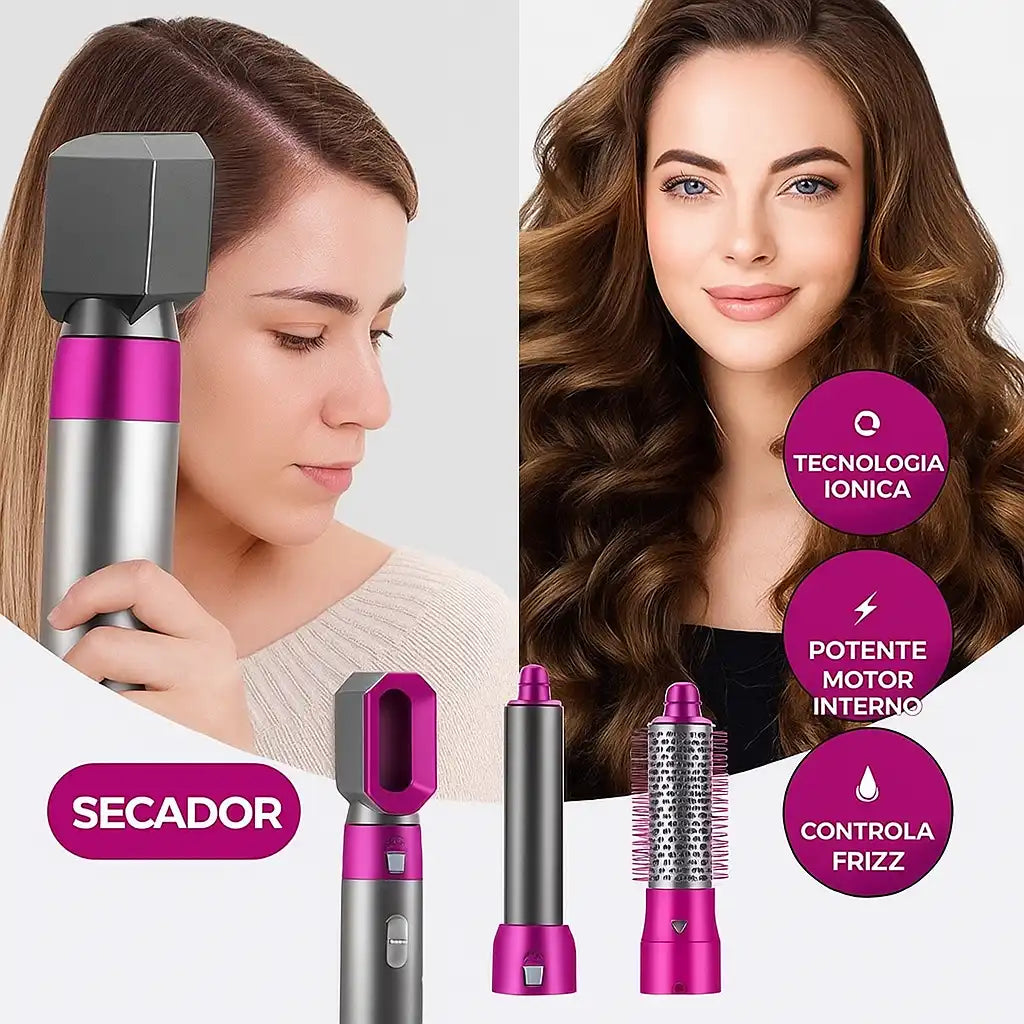 StylePro™ | Cepillo Secador 5 en 1 – Peina, alisa y da volumen en minutos