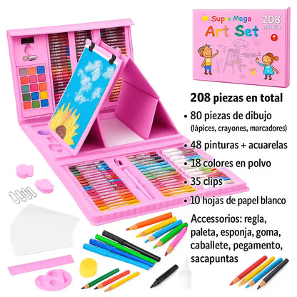 ArtBox® – Set de Arte 208 Piezas | Creatividad, diversión y cero pantallas