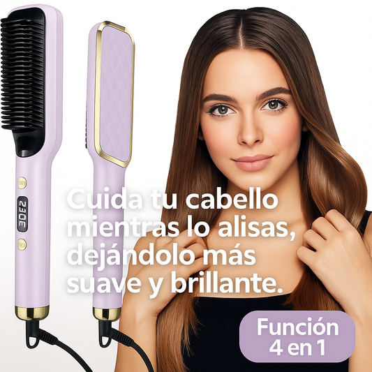 Tymo Right™ | Cepillo Alisador Portátil de Cerámica — Cabello Liso y Brillante en Minutos