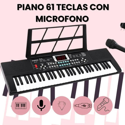 Sound Star61: Piano Multifuncional + Micrófono - oferta Black Friday